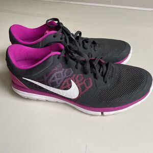 Nike Fitsole Flex 2015 Run Sneakers Running Womens size10 Black Pink Athletic